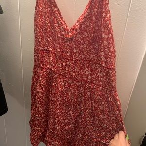 stretchy red romper